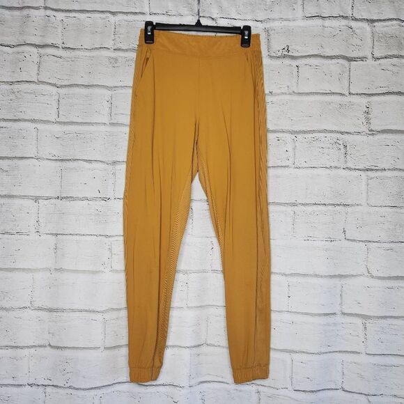 Athleta Textured Brooklyn Stretch Jogger Pants Multicolor Size 2 Yellow Gold - Picture 1 of 13